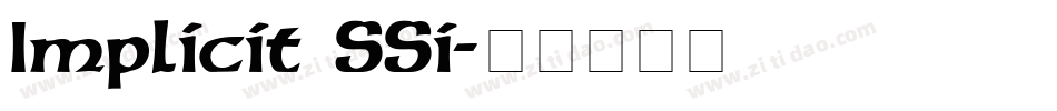 Implicit SSi字体转换